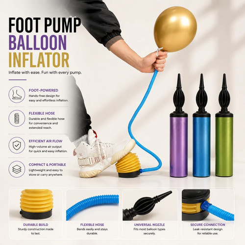1pc plastic balloon - air, pump